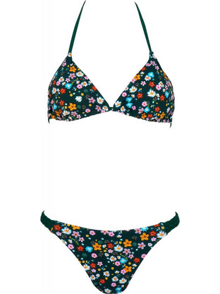 Gsecret Bikini Set Τριγωνάκι με Ενίσχυση Brazil Floral Πράσινο L3212-18644