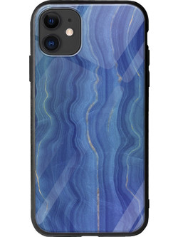 Θήκη Agate Stone - Blue iPhone 11 Groove TPU (Tempered Glass και TPU)