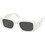 Prada PR 17WS 1425S0 Γυναικεία Γυαλιά Ηλίου Ορθογώνια Κοκάλινα Λευκά με Μαύρο Polarized Φακό