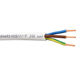 Καλώδιο Εύκαμπτο H05VV-F 3x1,0mm Λευκό 1m