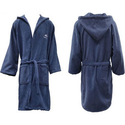 Alpintec Μπουρνούζι Κολυμβητηρίου Microfiber με Κουκούλα Navy Μπλε BRT10-NV
