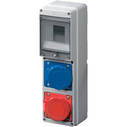 BOARD EC69021 WITH IND.SOCKETS SCHUKO TYPE 2*16 IP44 - 53EC690212A4