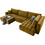PoliHome Bonita Καναπές σε Σχήμα Π 350x170x85cm 162295079