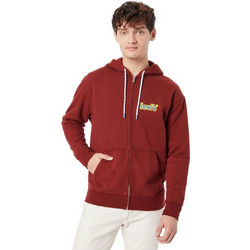 Levi's Ανδρική Ζακέτα Fleece με Κουκούλα και Φερμουάρ Κόκκινη 38717-0005