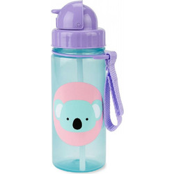 Skip Hop Zoo Κοάλα Παιδικό Μπουκάλι Πλαστικό BPA Free με Καλαμάκι Μωβ 384.5ml