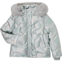 Desigual Παιδικό Μπουφάν Χειμωνιάτικο Puffer Ασημί 22WGEW03-3042