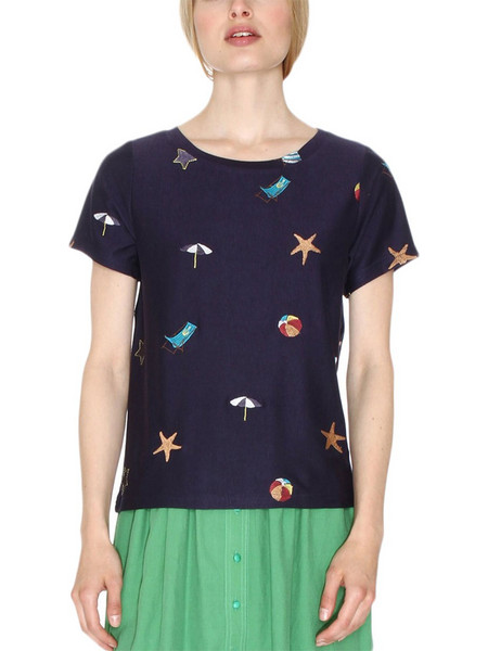 Pepaloves Beach γυναικείο t-shirt navy 108370
