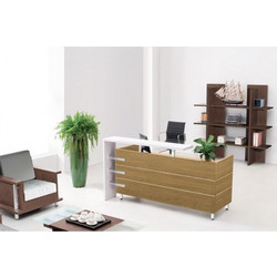 Woodwell Project Γραφείο Reception Ξύλινο 180x110x75cm EO944