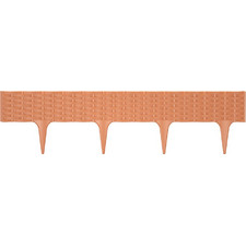 Prosperplast Φράκτης Κήπου Garden Border Τερρακότα 5 τεμ. IBRA-R624