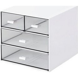 Comix Organizer με 4 συρτάρια, λευκό, Y14,6x15,5x17,6εκ