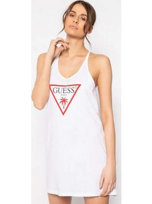Guess Mini Καλοκαιρινό Καθημερινό Φόρεμα Λευκό E02I02K8FY0-A009
