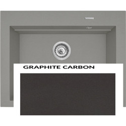 Pyramis Pyragranite Siros Υποκαθήμενος Νεροχύτης Γρανίτη Ματ Graphite Carbon 67x51.5cm 070201601