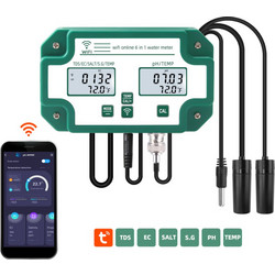 YY-W9909 Ελεγκτής ποιότητας νερού PH/TDS/EC/Salinity/S.G./Temp Meter με Bluetooth WIFI και εφαρμογή στο κινητό
