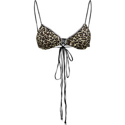 Only Lucia Bikini Top Τριγωνάκι Animal Print Καφέ 15251604