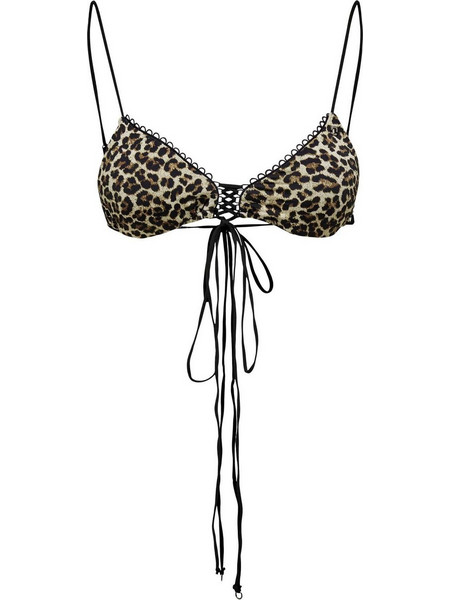 Only Lucia Bikini Top Τριγωνάκι Animal Print Καφέ 15251604