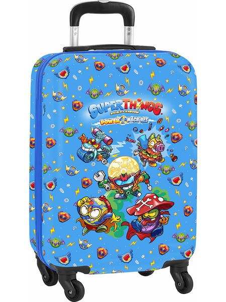 Safta Superthings Παιδική Βαλίτσα Καμπίνας 55x35x20cm με 4 Ρόδες Μπλε