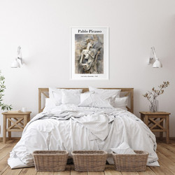 ΑΦΙΣΑ WALL-DESIGN GIRL WITH A MANDOLIN-PICASSO 49512 (PVC/PLEXIGLASS ΑΣΠΡΗ ΚΟΡΝΙΖΑ) 30x40cm