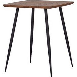 Nextdeco Βοηθητικό Τραπεζάκι Σαλονιού Ξύλινο με Μεταλλική Βάση Μ53xΠ45xΥ45cm 18919-2