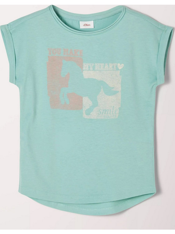 S.Oliver Παιδικό T-Shirt Κοντομάνικο Τιρκουάζ 2109455