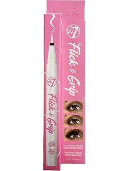 W7 Flick & Grip 2 in 1 Adhesive Στυλό Eyeliner