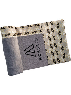 Morseto Luxury Triangle Πετσέτα Θαλάσσης Γκρι 75x155cm