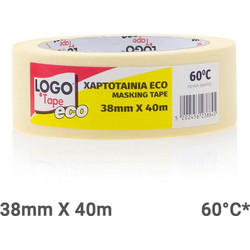 Logo Χαρτοταινία 60C Λευκή 38mm x 40m 1τμχ 5202456238845