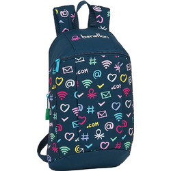Benetton Dot Com Σχολική Τσάντα Πλάτης Δημοτικού Μπλε S4302036