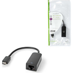 Nedis CCGP64952BK02 Ενσύρματος Ethernet USB-C Αντάπτορας Δικτύου 1Gbps