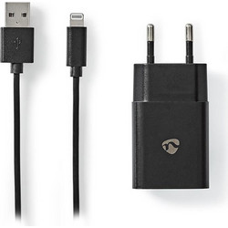 Nedis WCHAL242ABK Φορτιστής με Καλώδιο Lightning με Θύρα USB-A Black