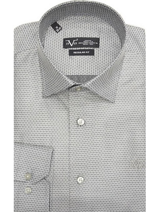 Versace 19V69 Soreno Ανδρικό Πουκάμισο Μακρυμάνικο Γκρι