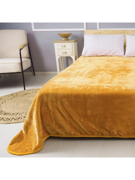 Κουβέρτα βελούδινη μονή 160x220cm deluxe Joli 1800gr Κροκί