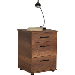 ΚΟΜΟΔΙΝΟ ΜΕ 3 ΣΥΡΤΑΡΙΑ KMD-530-OO ΜΕΛΑΜΙΝΗ ΧΡΩΜΑ Olso Walnut Καρυδί 40x39x57εκ