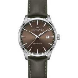 Hamilton Jazzmaster Ανδρικό Ρολόι με Μαύρο Δερμάτινο Λουράκι H32451801