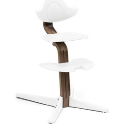 Stokke Nomi Walnut Καρεκλάκι Φαγητού με Ροδάκια Λευκό