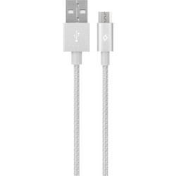 TTEC AlumiCable Micro USB Καλώδιο Φόρτισης & Συγχρονισμού Silver