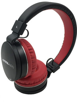 Crystal Audio OE-01 Ενσύρματα & Ασύρματα Bluetooth Ακουστικά Over Ear Μαύρα Κόκκινα