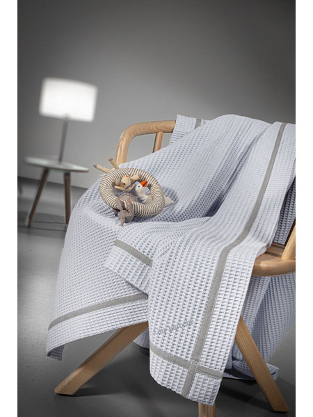 Guy Light Mood Κουβέρτα Κούνιας Πικέ 110x140 Γαλάζια