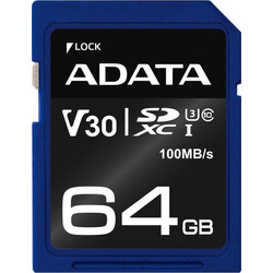 Adata Premier Pro SDXC 64GB Class 10 U3 V30 UHS-I
