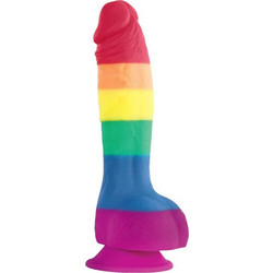 NS Novelties Colours Pride Edition Ρεαλιστικό Dildo με Βεντούζα & Όρχεις 15cm Πολύχρωμο