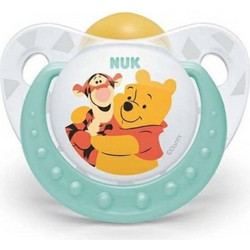 Nuk Trendline Disney Winnie The Pooh Ανατομική Ορθοδοντική Πιπίλα Καουτσούκ 0-6m Πράσινο