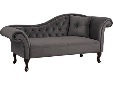 ΑΝΑΚΛΙΝΔΡΟ T.CHESTERFIELD ΓΚΡΙ ΒΕΛΟΥΔΟ NIOVI HM3008.10 ΔΕΞΙ ΜΠΡΑΤΣΟ 189x61x84Yεκ