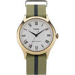 Timex Γυναικείο Ρολόι με Χακί Υφασμάτινο Λουράκι TW2U45000LG