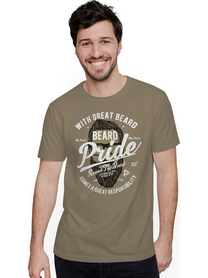 BEARD PRIDE (Κοντομάνικο Ανδρικό / Unisex) - Khaki