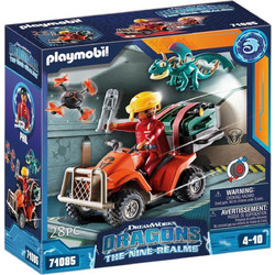 Playmobil Dragons The Nine Realms Phil με Τετράτροχη Μοτοσικλέτα ATV για 4-10 Ετών 71085