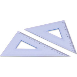 Σετ τρίγωνα Ilca 2 τεμάχια 35cm 45 60 διάφανα (72500)