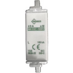 Ασφάλεια μαχαιρωτή NH (BOX) WEBER aM No 000 25A - 86-00258