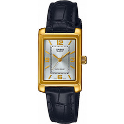 Casio Γυναικείο Ρολόι με Μαύρο Δερμάτινο Λουράκι LTP-1234PGL-7A2EF