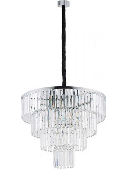 Φωτιστικό Οροφής Cristal L 7615 71x170cm 12xE14 40W Clear-Silver Nowodvorski