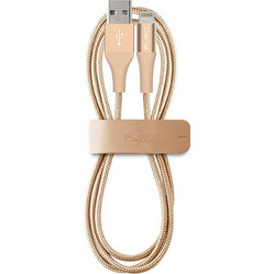 Puro Braided USB-A to Lightning Cable Gold