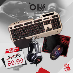 Bloody Mega Μηχανικό Σετ Gaming Πληκτρολόγιο με LK Optic Switch Διακόπτες Silver